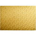 A white rectangular gold foil Enjay cake board with a pattern.