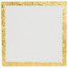 A white square with gold border.