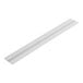 A white metal bar with two holes.