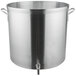 A large silver Vollrath Wear-Ever stock pot with two handles.