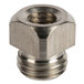 A stainless steel square head blade nut.