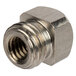 A stainless steel square head blade nut.