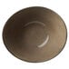A brown Oneida Rustic porcelain soup bowl.