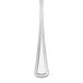 A Oneida Needlepoint stainless steel bouillon spoon with a design on the handle.