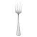 A silver Oneida Needlepoint salad/dessert fork with a white background.