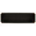 A black rectangular Matfer Bourgeat mini bread loaf pan with a brown edge.