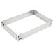 A silver stainless steel rectangular Matfer Bourgeat sheet pan extender.