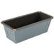 A rectangular metal bread loaf pan with a black non-stick coating.