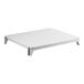 A white Cambro Camshelving Premium kit with solid shelves.