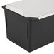 A black Matfer Bourgeat bread loaf pan with a silver lid.