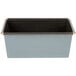 A Matfer Bourgeat rectangular metal loaf pan with a black rim.