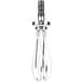 A close-up of a stainless steel whisk for a KitchenAid immersion blender.