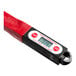 A Matfer Bourgeat digital thermometer with a red handle.