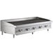 A large stainless steel Cooking Performance Group gas charbroiler with three burners.