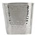 An American Metalcraft stainless steel fry cup with a hammered texture.
