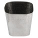 An American Metalcraft stainless steel fry cup with a curved edge.