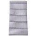 Snap Drape NAPTICBLK Chambray 18 inch x 22 inch Ticking Black Cloth Napkin - 12/Pack