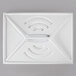 A white plastic night cover with a circular pattern.