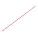 A long thin red and white striped coffee stirrer.