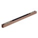 A long rectangular metal seal bar with a black metal handle.