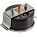A black and silver metal VacPak-It vacuum gauge with a metal plate and screws.