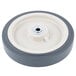 An 8" wheel for Cambro mobile ice bins with a white and gray rubber rim.