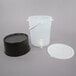 A white Choice translucent plastic beverage dispenser with a black base.