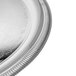 close-up of a silver tray