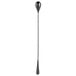A Barfly gun metal black Japanese style bar spoon with a long metal handle.