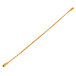 A gold plated metal double end stirrer with a rope-like handle.