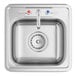 A stainless steel Advance Tabco drop-in sink with a faucet.