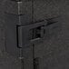 A black metal latch on a Cambro Cam GoBox.