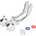 A pair of chrome Regency faucet wrist handles and screws.