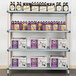 MetroMax Q shelving unit with shelves holding bottles and boxes in a brewery tasting room.