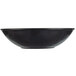 A black bowl on a white background.