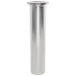 A silver stainless steel cylinder with a round top.