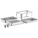 A Choice stainless steel chafer with two pans on a tray.