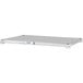 A silver rectangular Channel adjustable solid aluminum shelf.