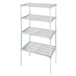 A Channel TA2048 adjustable tubular aluminum shelf on a white background with four shelves.