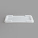 A white plastic cover for a rectangular lug tray.