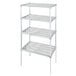 A Channel TA2042 adjustable tubular aluminum shelf with four shelves.