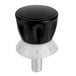 A black knob with white numbers and a black plastic cap.