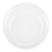 A Tuxton Concentrix white china plate with a circular pattern.