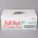 A white box with red and green text that reads "Stanislaus #10 Can Full Red Extra Heavy Tomato Puree"