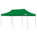 A green Caravan Canopy tent with poles.