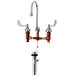 A T&S brass medical faucet with two wrist action handles.