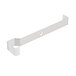 A white metal Eagle Group speed rail hanger strip with a hole.