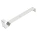 A white metal Eagle Group Speed Rail hanger strip with metal hooks.
