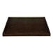 A brown rectangular Lancaster Table & Seating Butcher Block Table Top with an espresso finish.