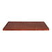 A brown rectangular Lancaster Table & Seating butcher block table top with a mahogany finish.